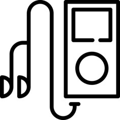 Music Player Svg Line Art, Free Vectors File